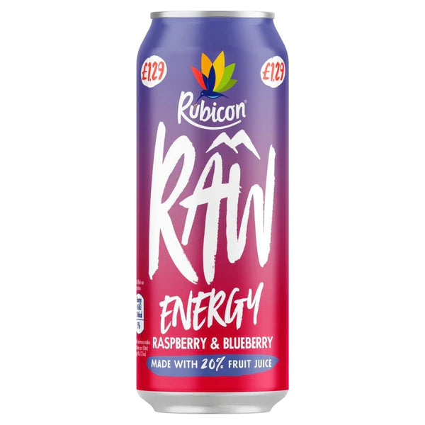 Rubicon Raw Blueberry & Raspberry Energy 500ml PMP