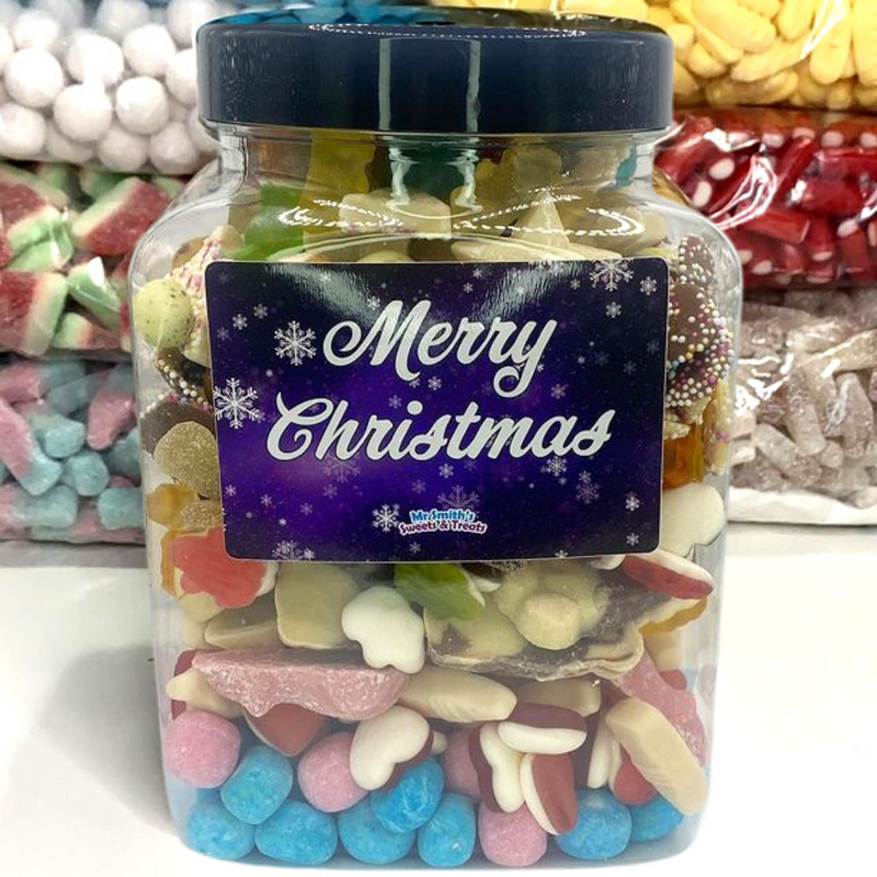 Mix Your Own 1.5kg Merry Christmas Jar (Purple)